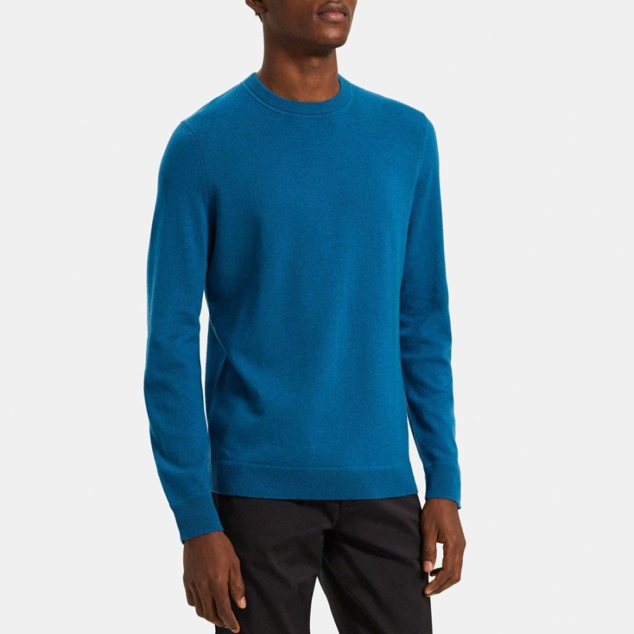 Men Theory Outlet | Crewneck Sweater In Cashmere Peacock