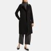 Women Theory Outlet | Relaxed Trench Coat In Double-Face Wool-Cashmere Black