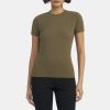 Women Theory Outlet | Tiny Tee In Modal Cotton Faded Army