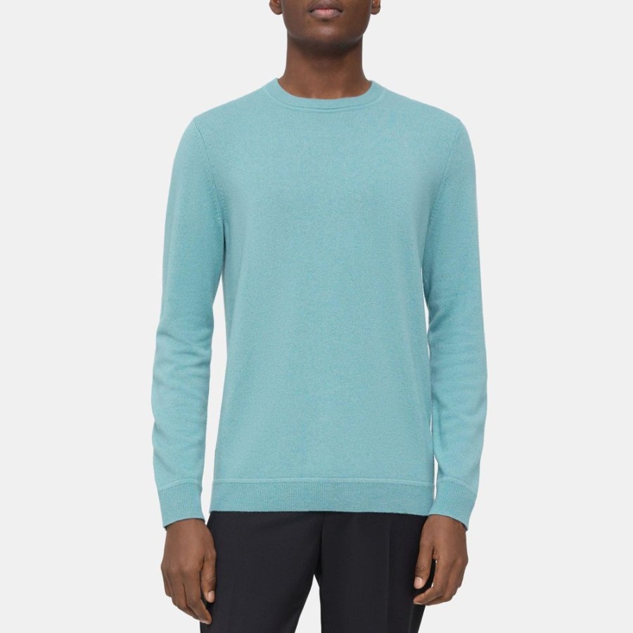 Men Theory Outlet | Crewneck Sweater In Cashmere Blue Mist