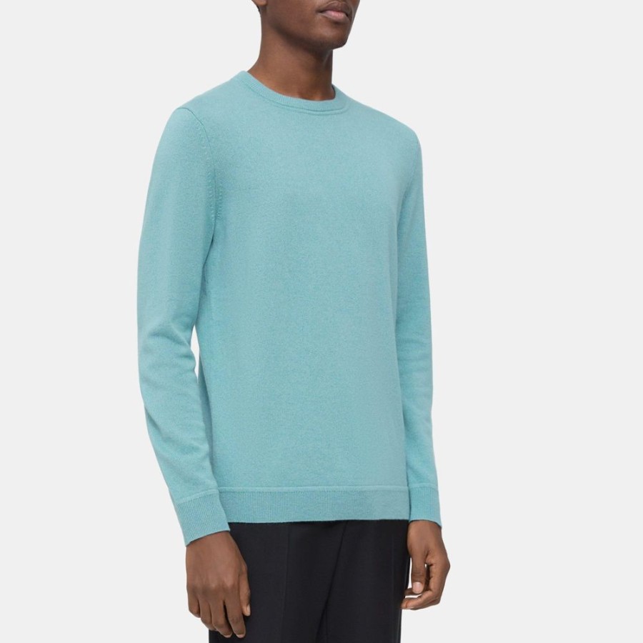 Men Theory Outlet | Crewneck Sweater In Cashmere Blue Mist