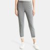 Women Theory Outlet | Slim Cropped Pull-On Pant In Double-Knit Jersey Grey Melange/Charcoal Melange