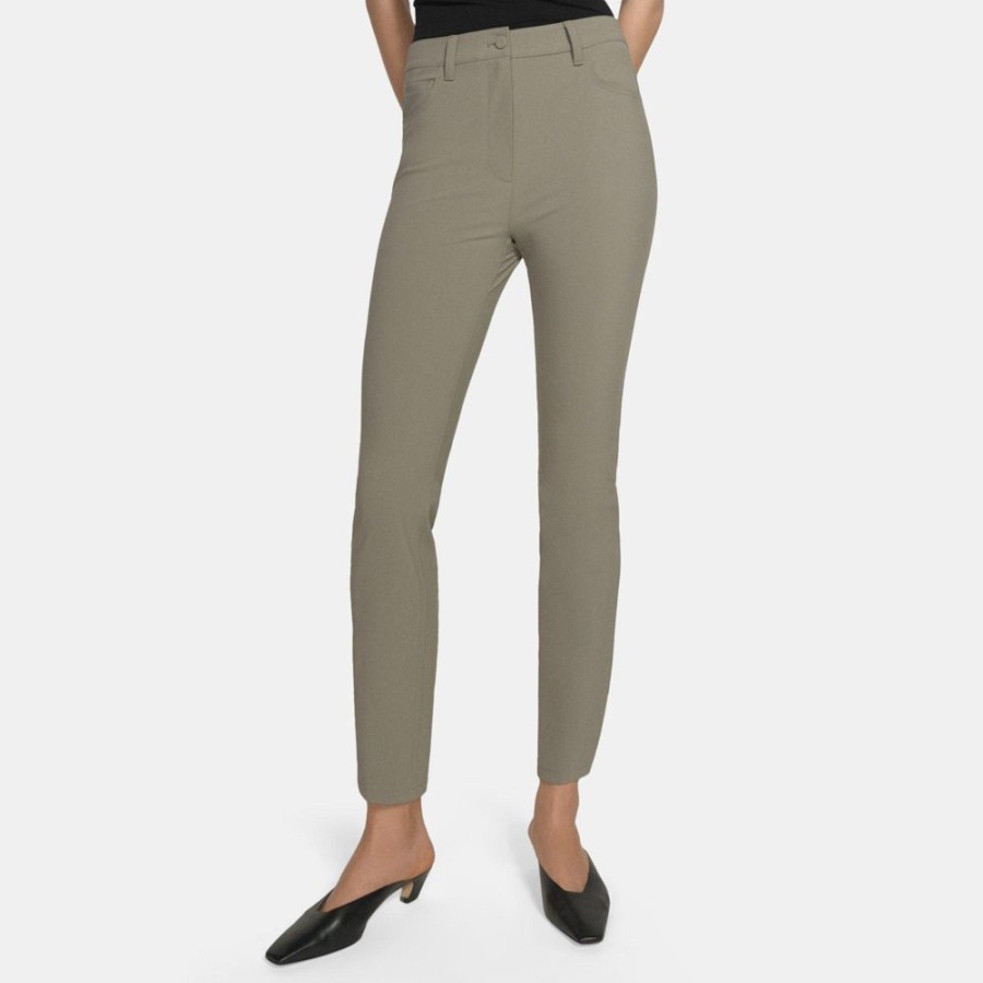 Women Theory Outlet | Slim Cropped Pant In Performance Knit