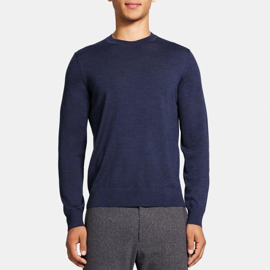 Men Theory Outlet | Crewneck Sweater In Merino Wool