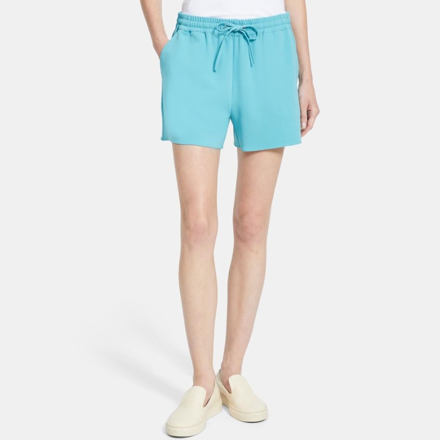 Women Theory Outlet | Simple Short In Crepe Teal