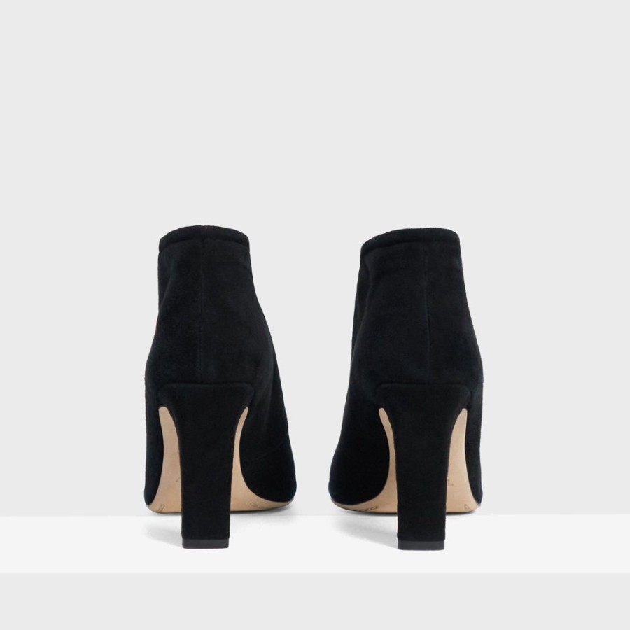 Women Theory Outlet | Keyhole Heel In Suede Black