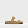 Women Theory Outlet | Buckled Slide Sandal In Nubuck Leather