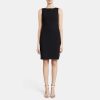 Women Theory Outlet | Sheath Dress In Sevona Stretch Wool Black