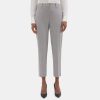 Women Theory Outlet | Classic Crop Pant In Checked Suiting Tan Multi