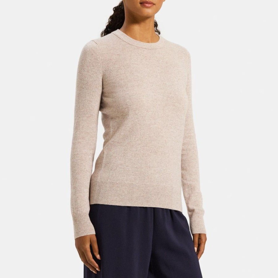 Women Theory Outlet | Crewneck Sweater In Cashmere Ash Mouline