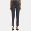 Women Theory Outlet | Full Length Pant In Stretch Wool Charcoal Melange