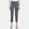 Women Theory Outlet | Slim Cropped Pant In Printed Performance Knit Grey Multi