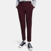 Women Theory Outlet | Pleated Wool Gabardine Pant Bordeaux