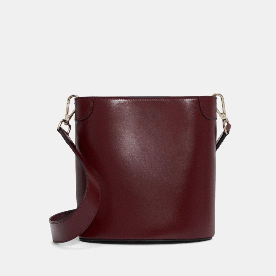 Women Theory Outlet | Small Bucket Bag In Leather Oxide