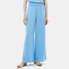 Women Theory Outlet | Slit Wide-Leg Pant In Crepe Oasis