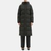 Women Theory Outlet | Puffer Coat In City Poly Deep Green