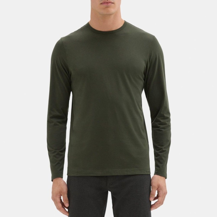 Men Theory Outlet | Relaxed Long-Sleeve Tee In Organic Cotton