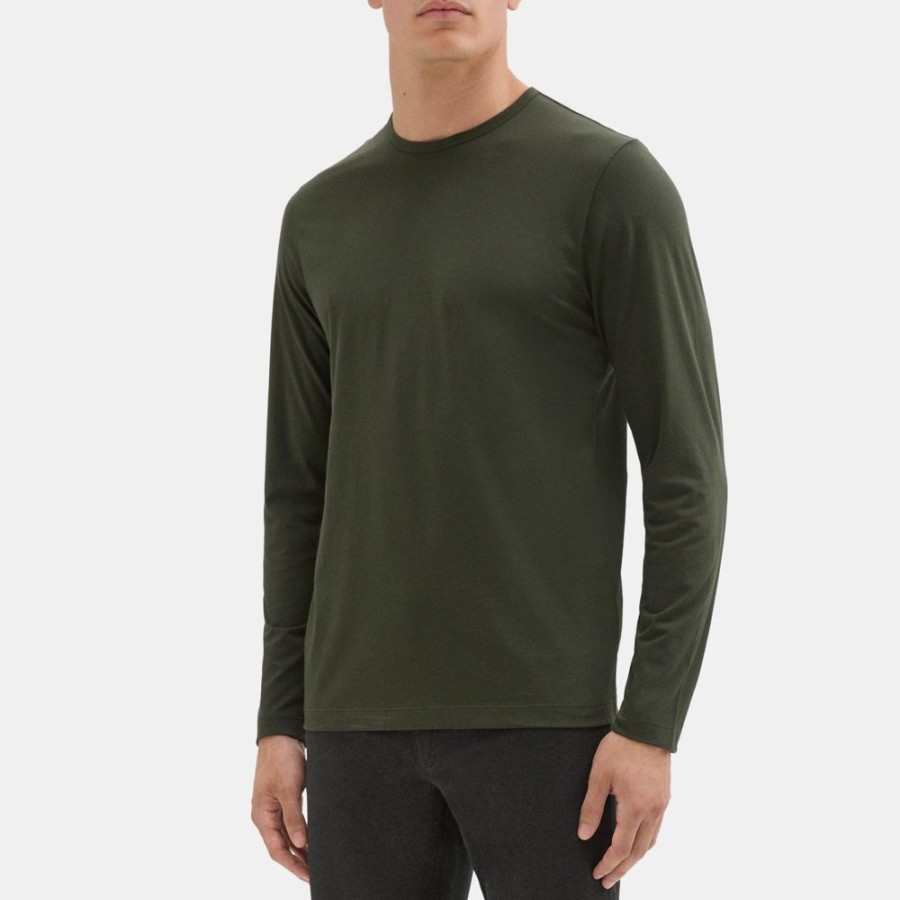 Men Theory Outlet | Relaxed Long-Sleeve Tee In Organic Cotton