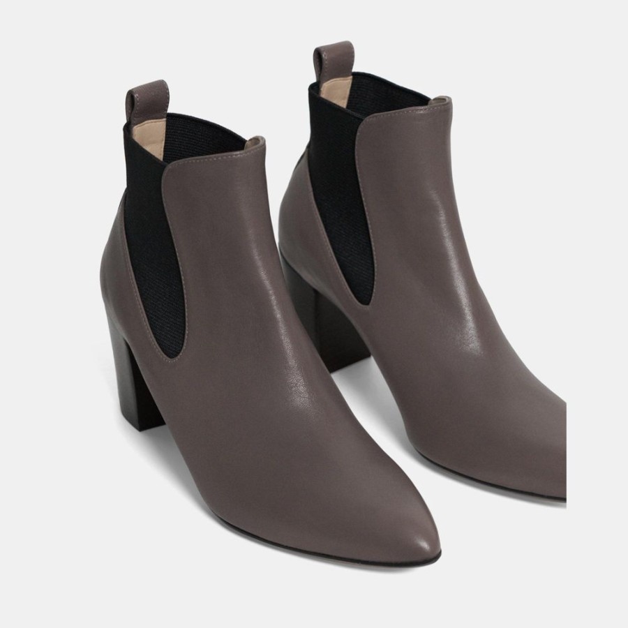 Women Theory Outlet | Jookin Pull-On Bootie In Leather Elm