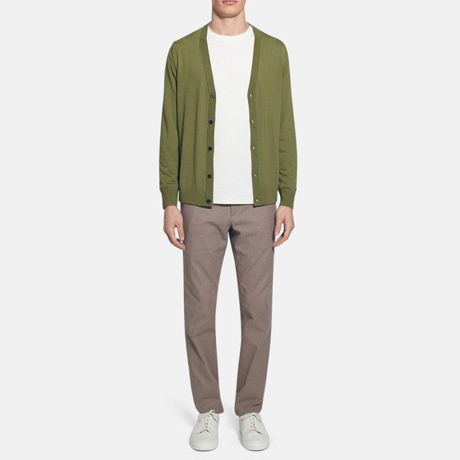 Men Theory Outlet | V-Neck Cardigan In Merino Wool Capulet