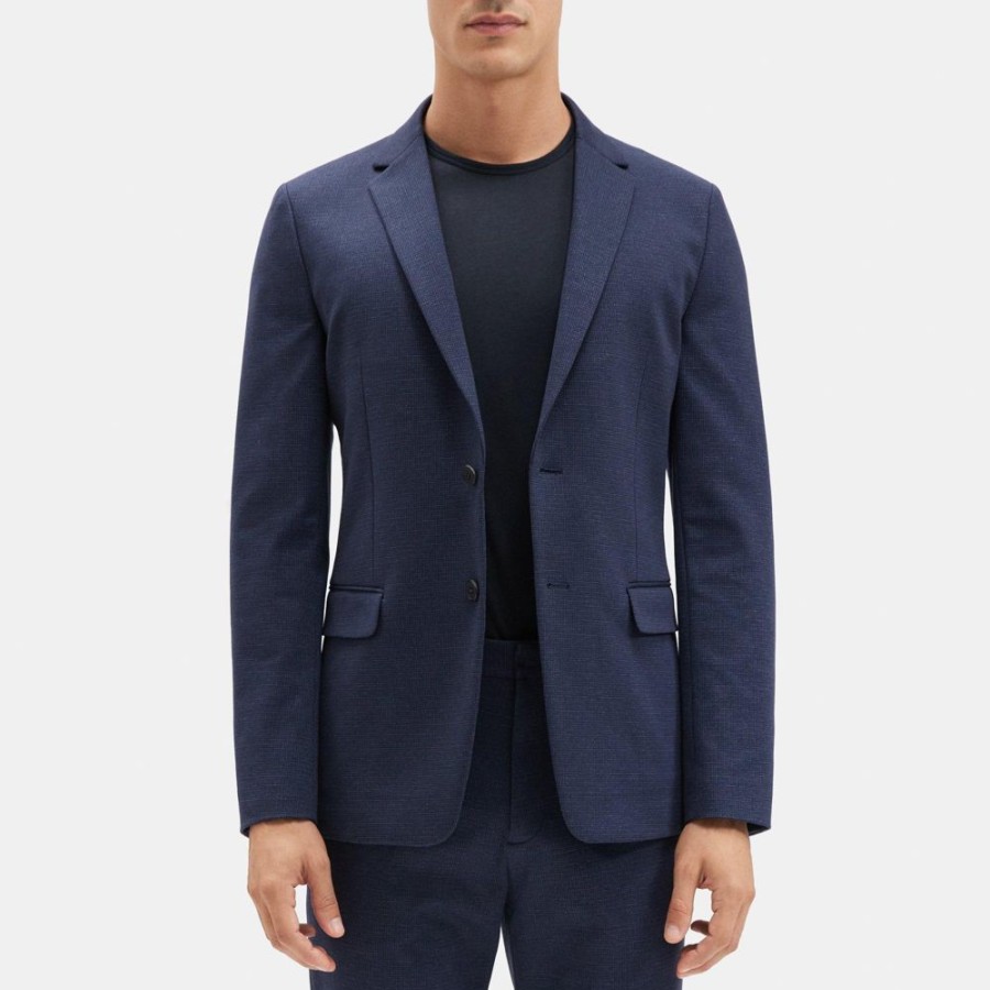 Men Theory Outlet | Unstructured Blazer In Stretch Knit Eclipse Multi