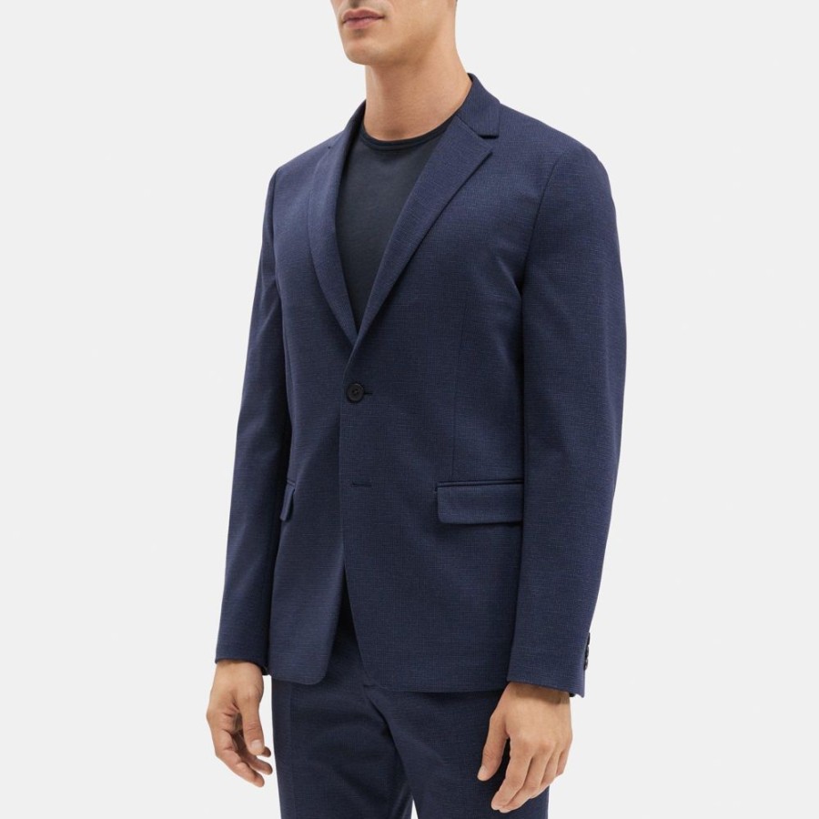 Men Theory Outlet | Unstructured Blazer In Stretch Knit Eclipse Multi