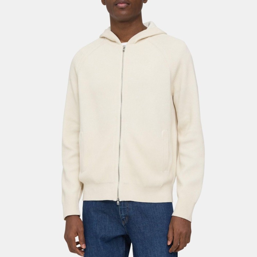 Men Theory Outlet | Zip-Up Hoodie In Cotton Moon