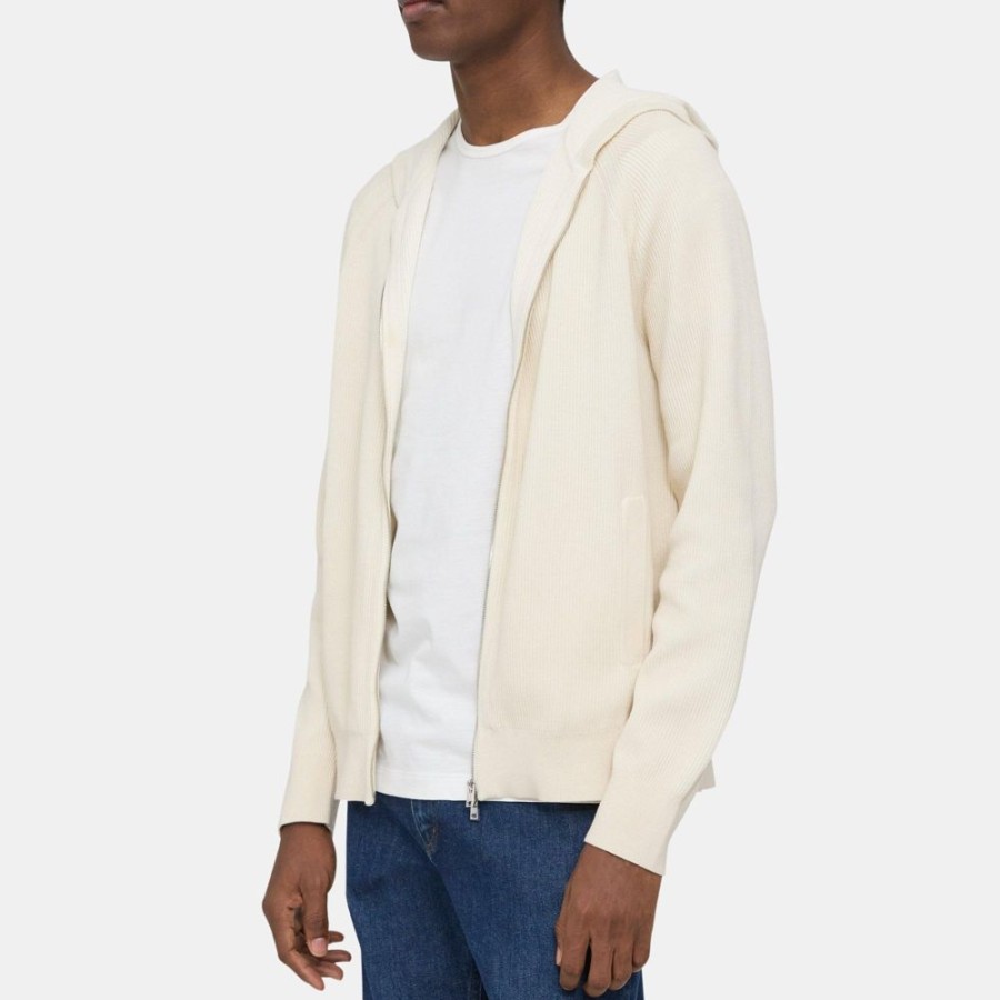 Men Theory Outlet | Zip-Up Hoodie In Cotton Moon