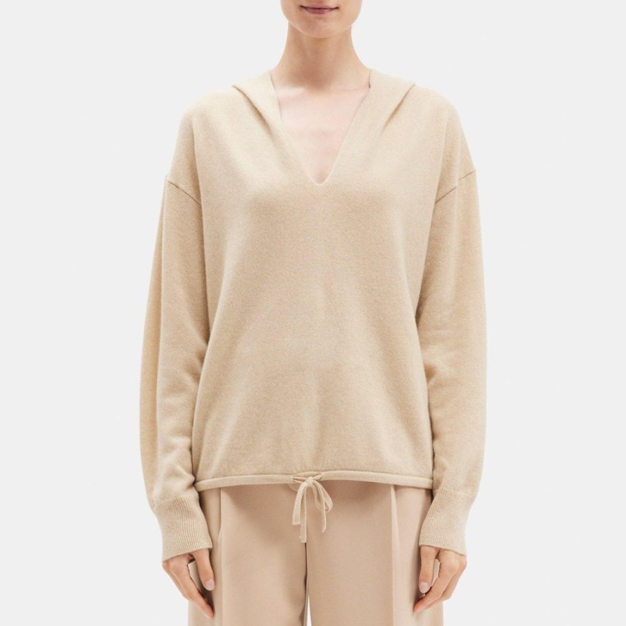 Women Theory Outlet | Relaxed Hoodie In Cashmere Dune