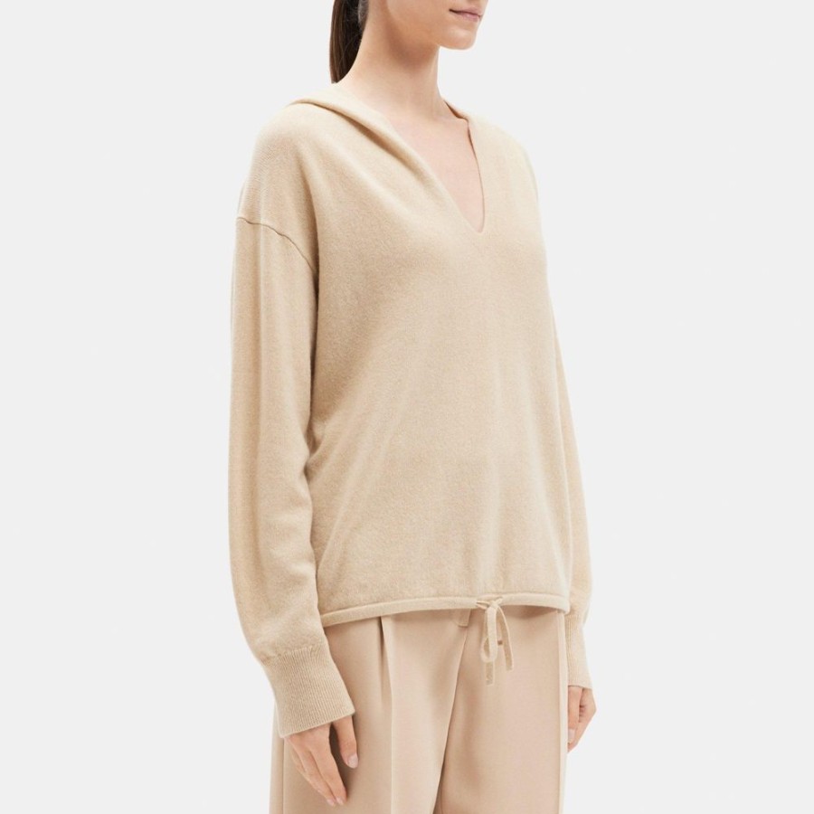 Women Theory Outlet | Relaxed Hoodie In Cashmere Dune