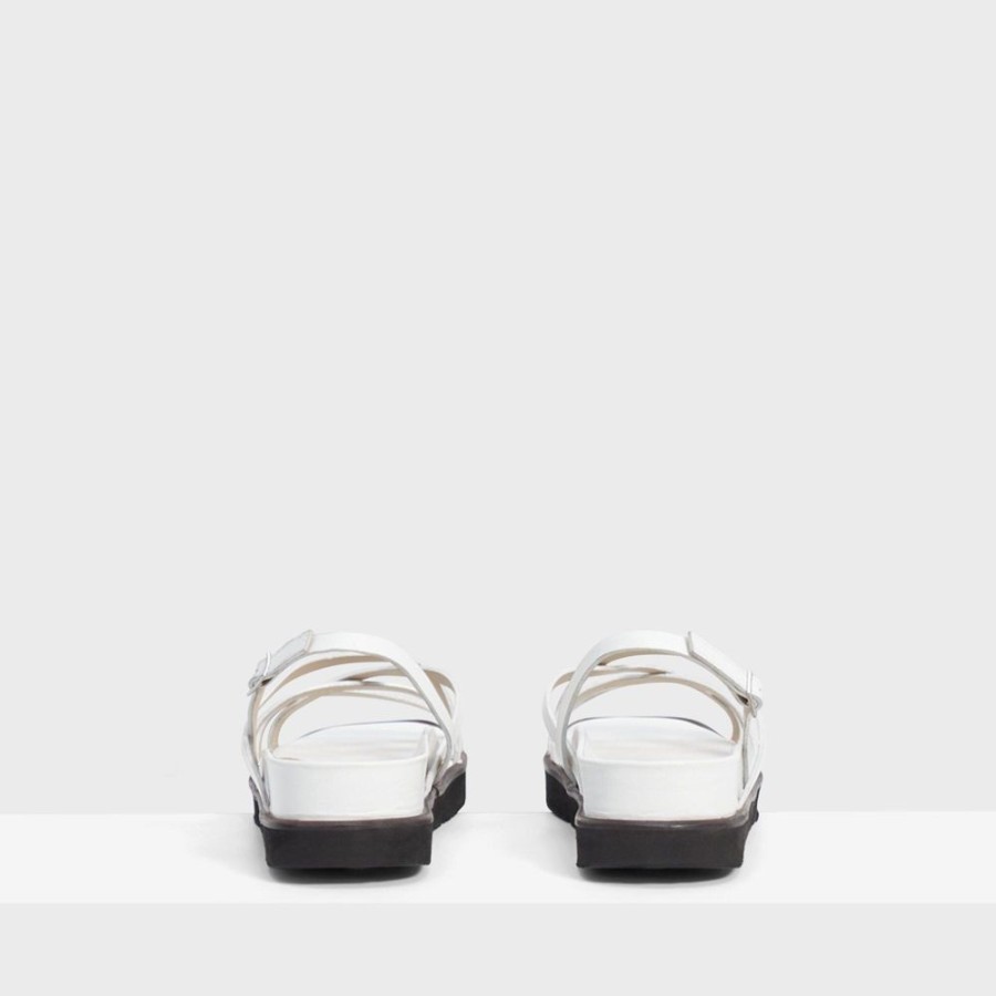 Women Theory Outlet | Multi-Strap Lug Sandal In Leather White