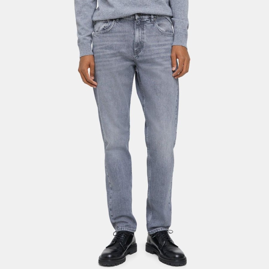 Men Theory Outlet | Athletic Fit Jean In Stretch Denim Rinsed Grey