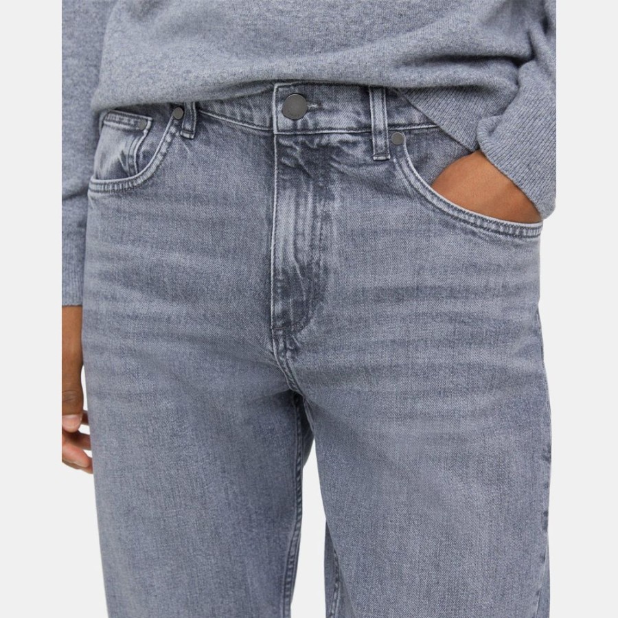 Men Theory Outlet | Athletic Fit Jean In Stretch Denim Rinsed Grey