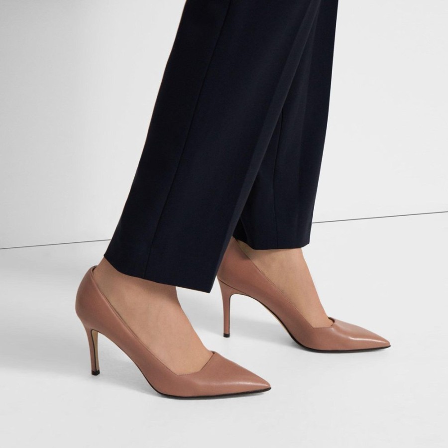 Women Theory Outlet | Pump In Leather Deep Salt