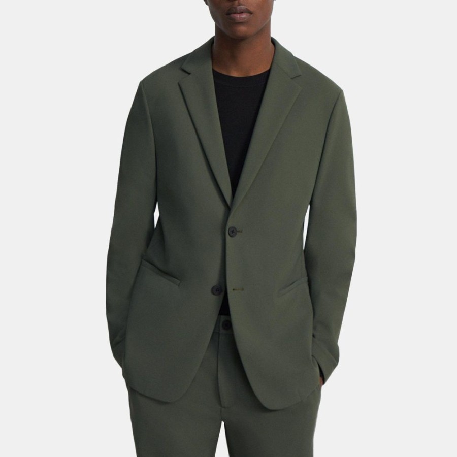 Men Theory Outlet | Unstructured Blazer In Performance Knit Branch Green