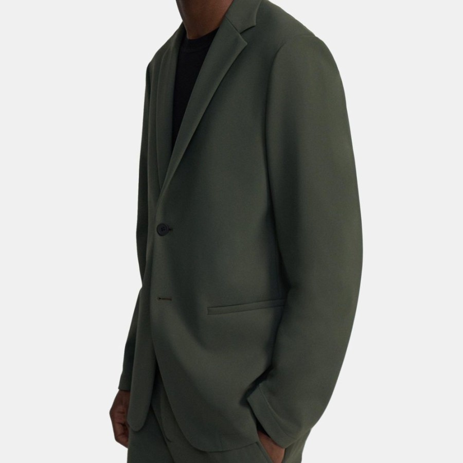 Men Theory Outlet | Unstructured Blazer In Performance Knit Branch Green