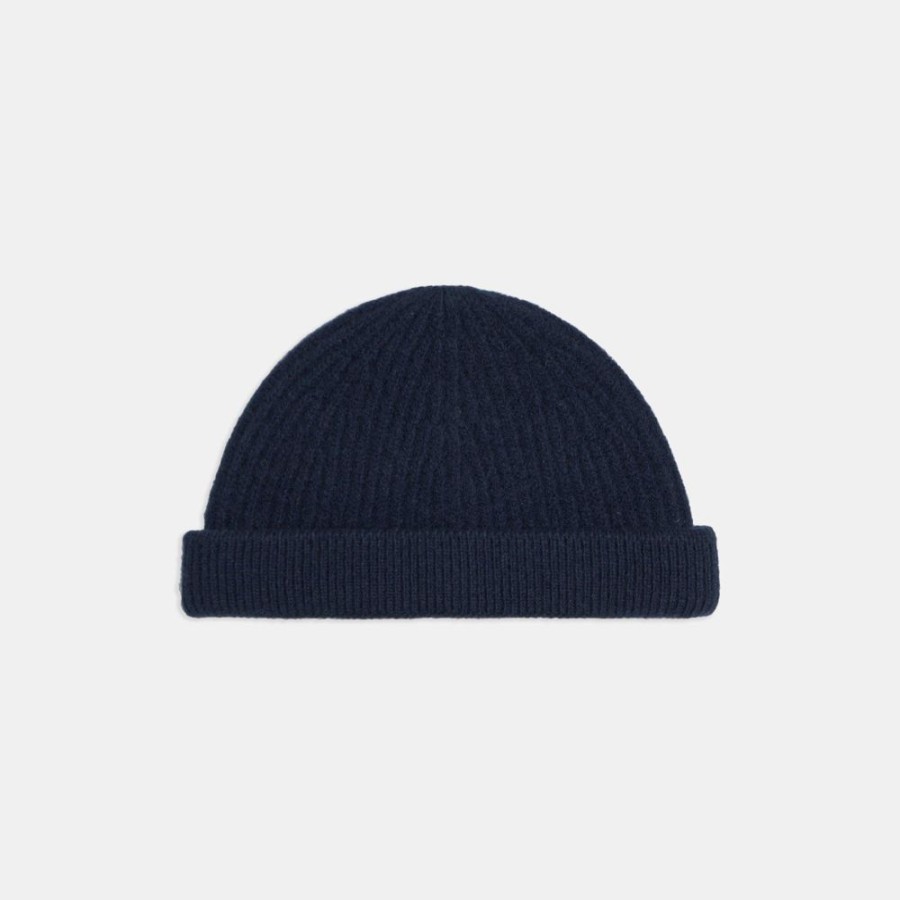 Women Theory Outlet | Cap In Ribbed Wool Navy