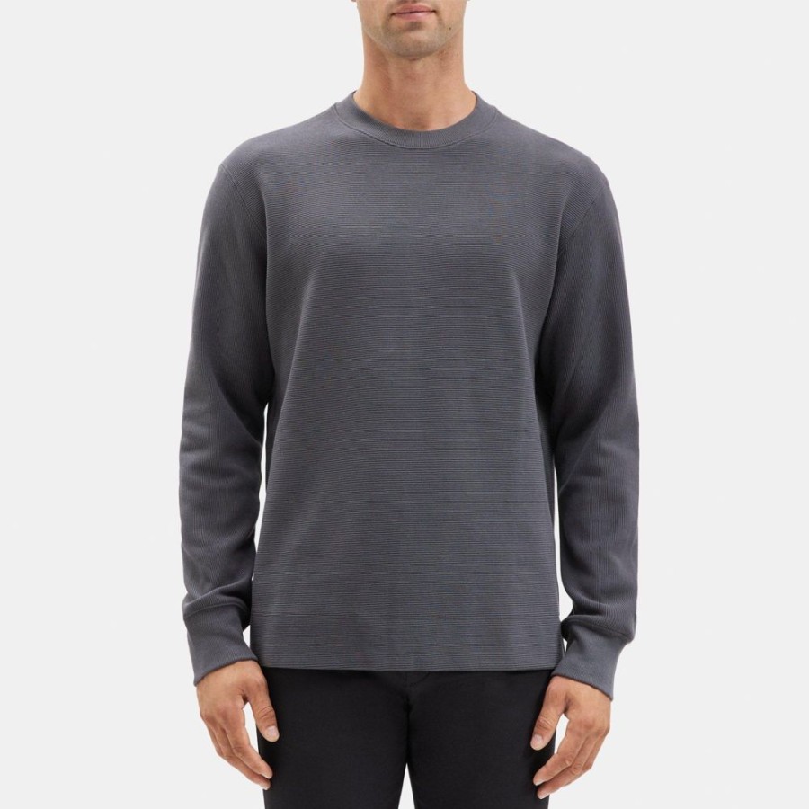 Men Theory Outlet | Crewneck Sweatshirt In Organic Cotton Pestle