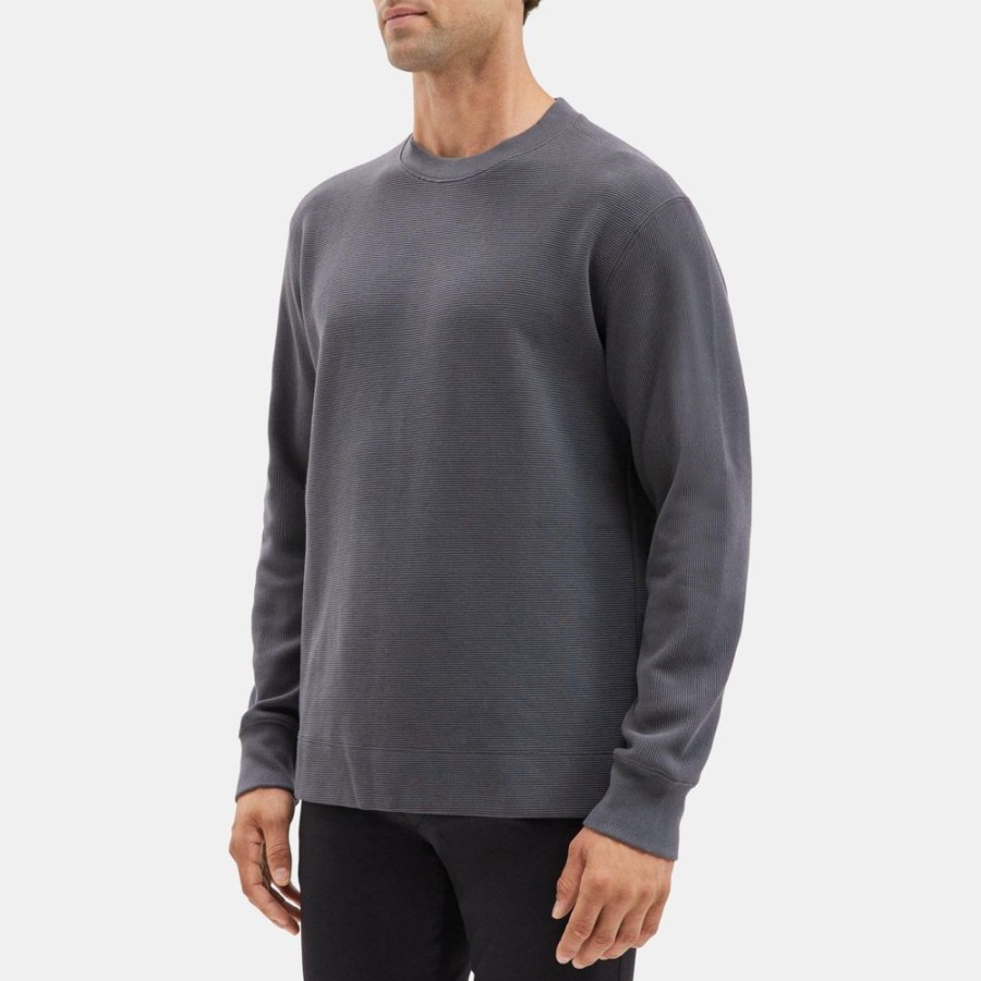 Men Theory Outlet | Crewneck Sweatshirt In Organic Cotton Pestle