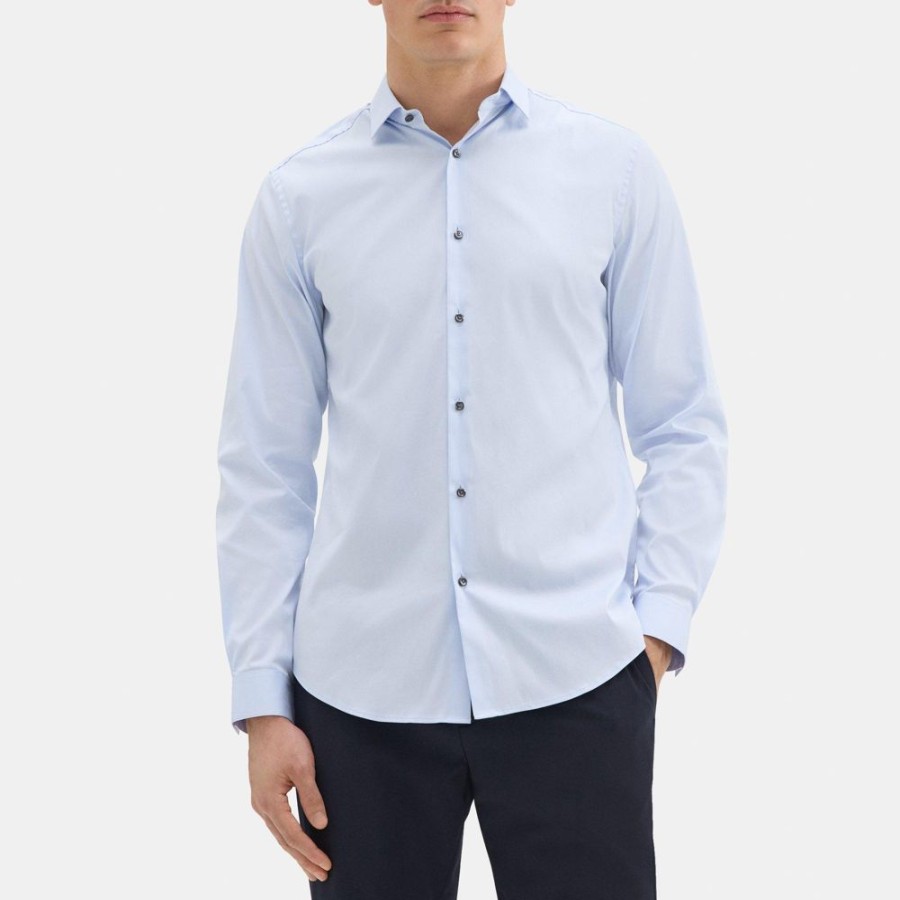 Men Theory Outlet | Slim-Fit Shirt In Stretch Cotton-Blend Olympic