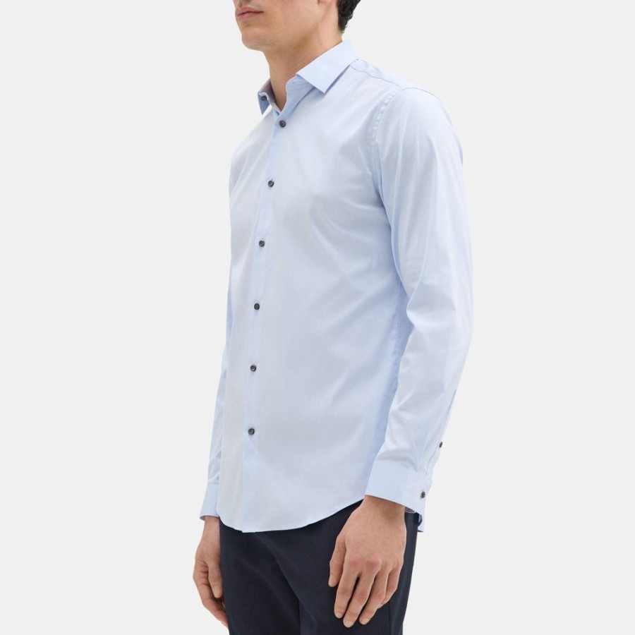 Men Theory Outlet | Slim-Fit Shirt In Stretch Cotton-Blend Olympic