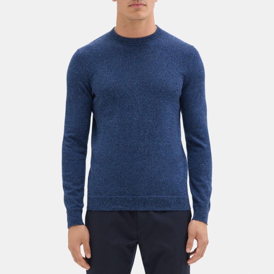 Men Theory Outlet | Crewneck Sweater In Cashmere Cascade Mouline