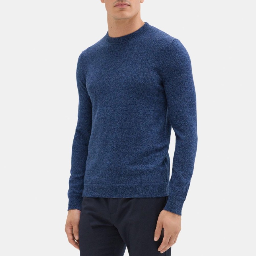 Men Theory Outlet | Crewneck Sweater In Cashmere Cascade Mouline