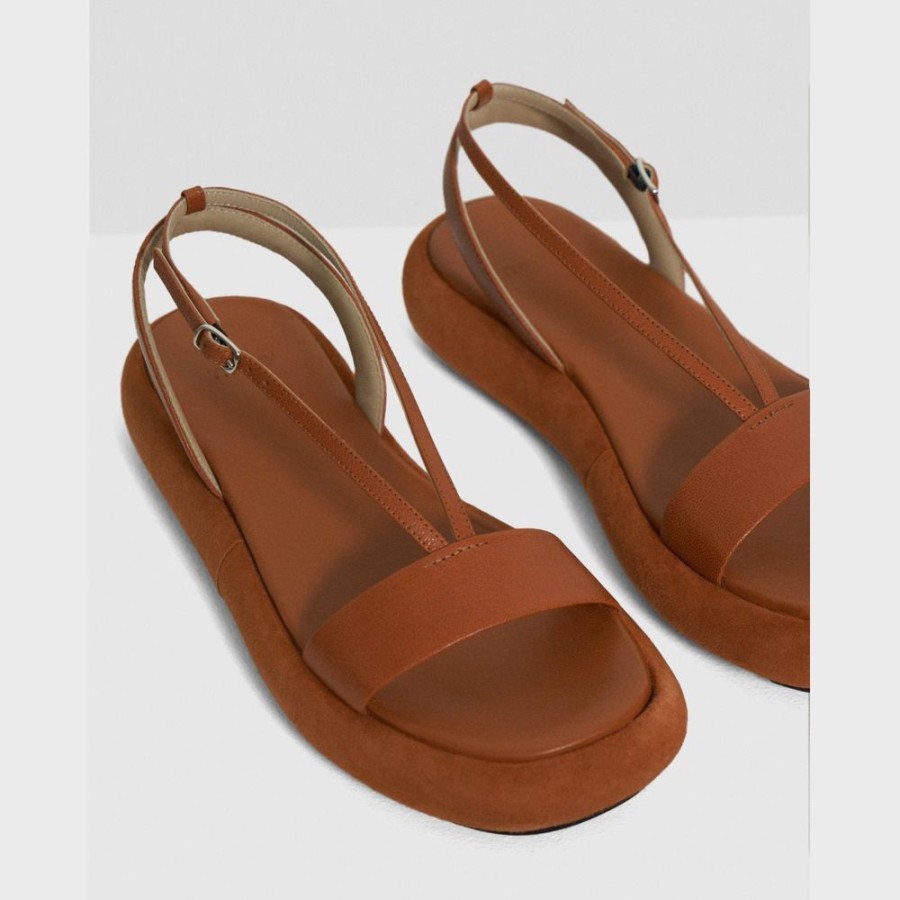 Women Theory Outlet | Donut Platform Sandal In Leather Copper