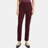 Women Theory Outlet | Slim Pant In Tech Knit Burgundy