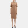 Women Theory Outlet | Sheath Dress In Sevona Stretch Wool Camel