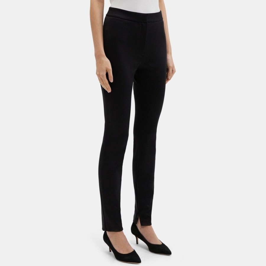 Women Theory Outlet | Slim Pant In Tech Knit Black