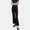 Women Theory Outlet | Slit Flare Pant In Double-Knit Jersey Black