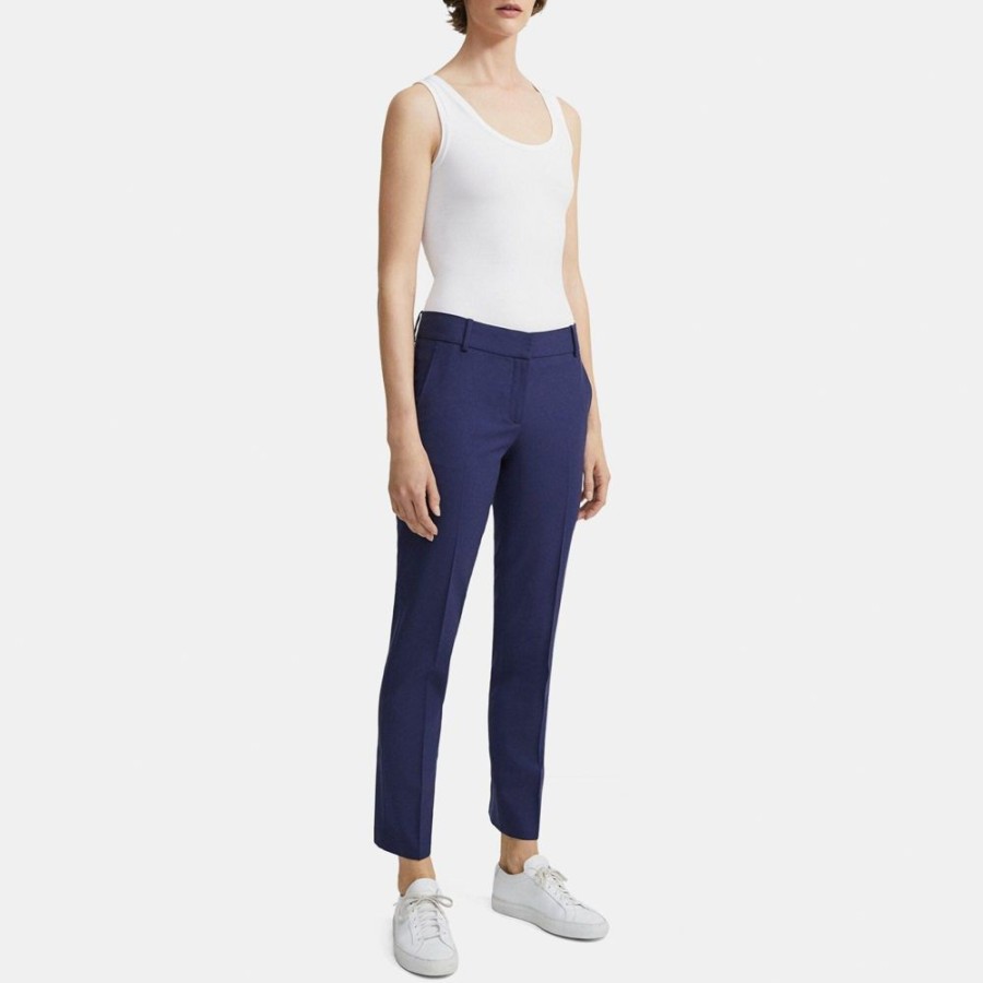 Women Theory Outlet | Straight Trouser In Stretch Wool