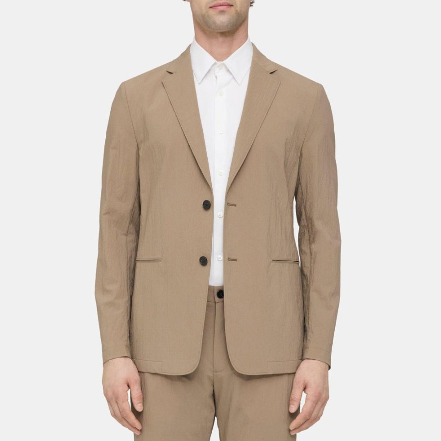 Men Theory Outlet | Unstructured Blazer In Nylon Blend Fossil